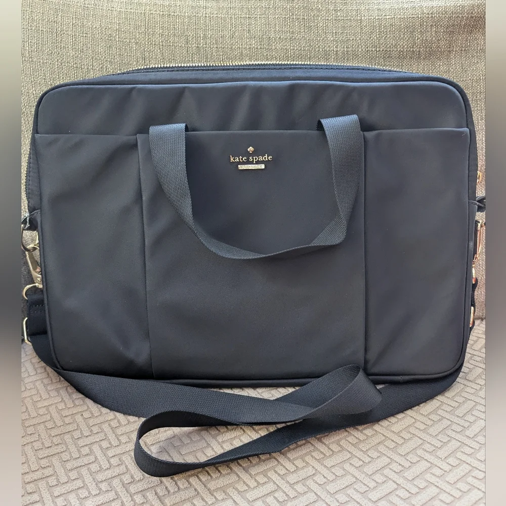 Kate Spade Commuter Black Nylon Laptop Bag Crossbody